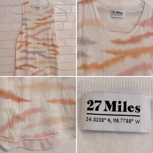 27 MILES MALIBU $138 Womens Small Watercolor Tie DyeTank EUC